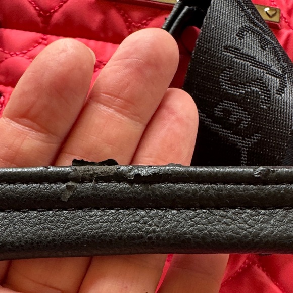 Betsey Johnson Heart Quilted Pink Tote Overnight Bag - Picture 11 of 11